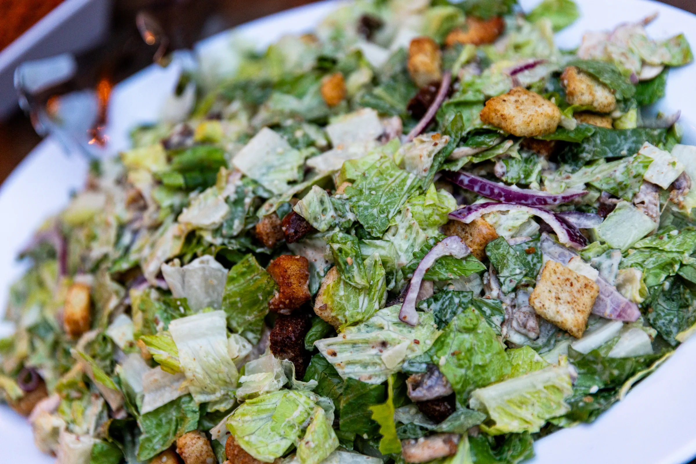 Caesar Salad by Orlando Wedding Caterer John Michael Events 1467