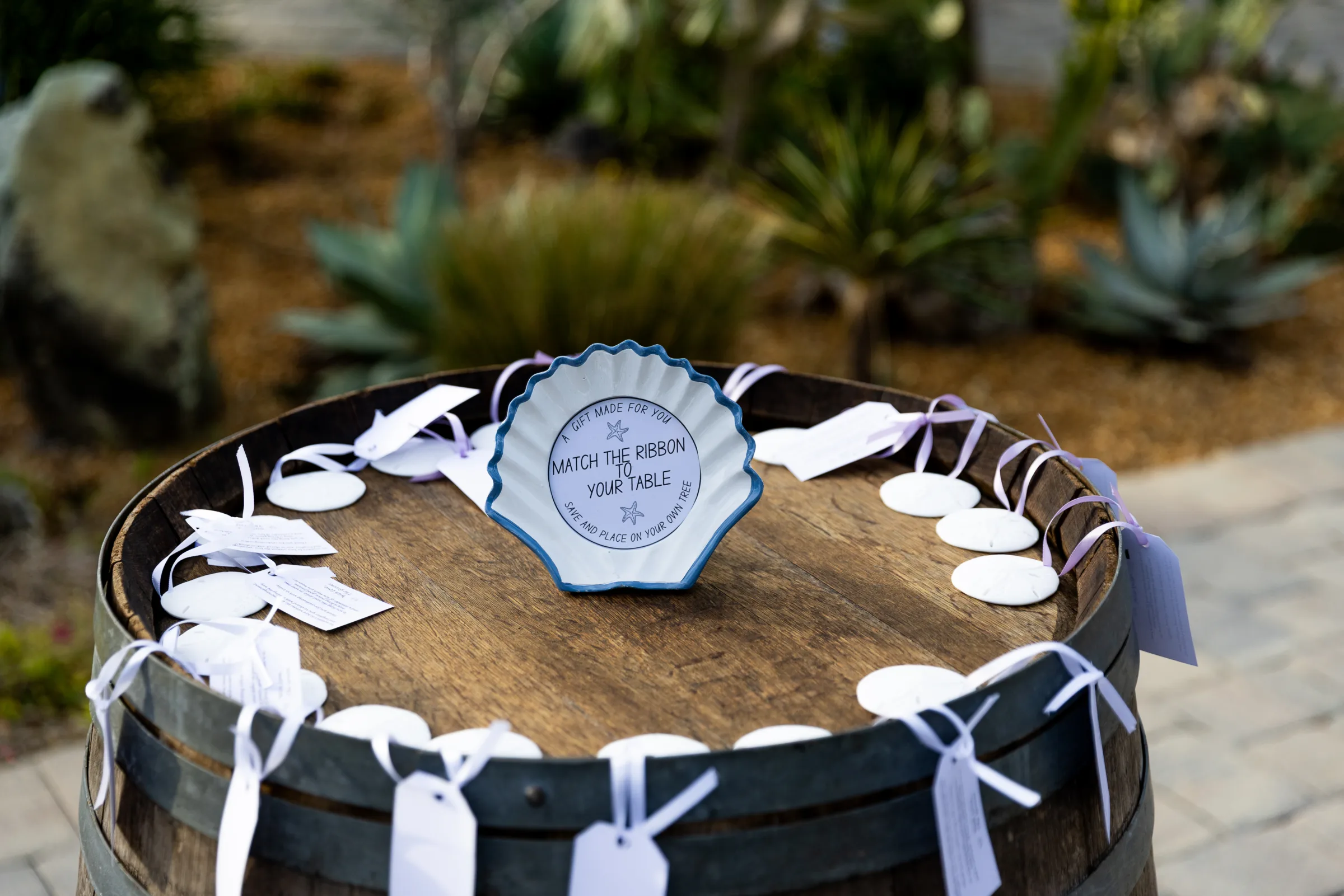 Coastal Inspired Wedding Escort Cards at Celebration Gardens Orlando 1018