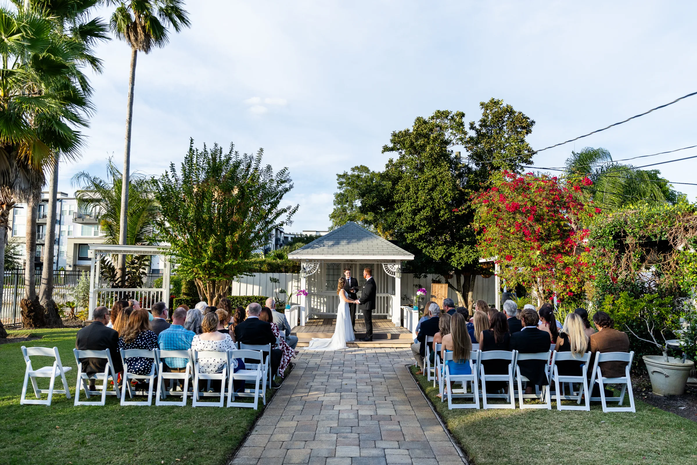 Outdoor Botanical Garden Wedding Ceremony at Celebration Gardens Orlando 1091