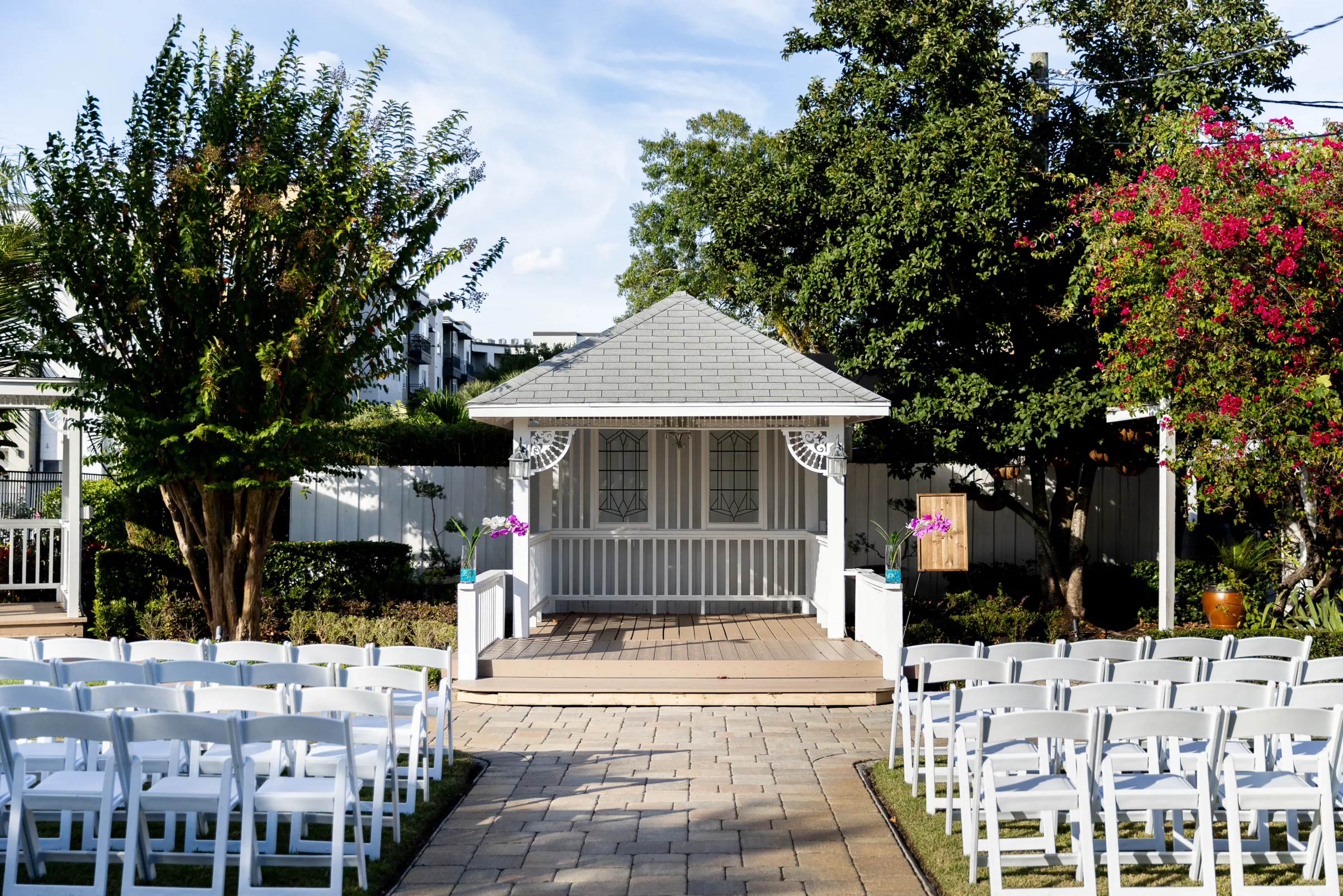 Outdoor Wedding Ceremony at Celebration Gardens Orlando 1003
