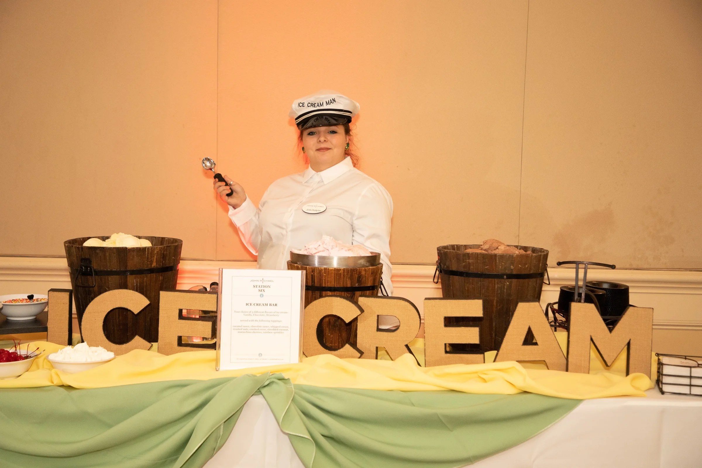 Ice Cream Bar by John Michael Events an Orlando Wedding Caterer