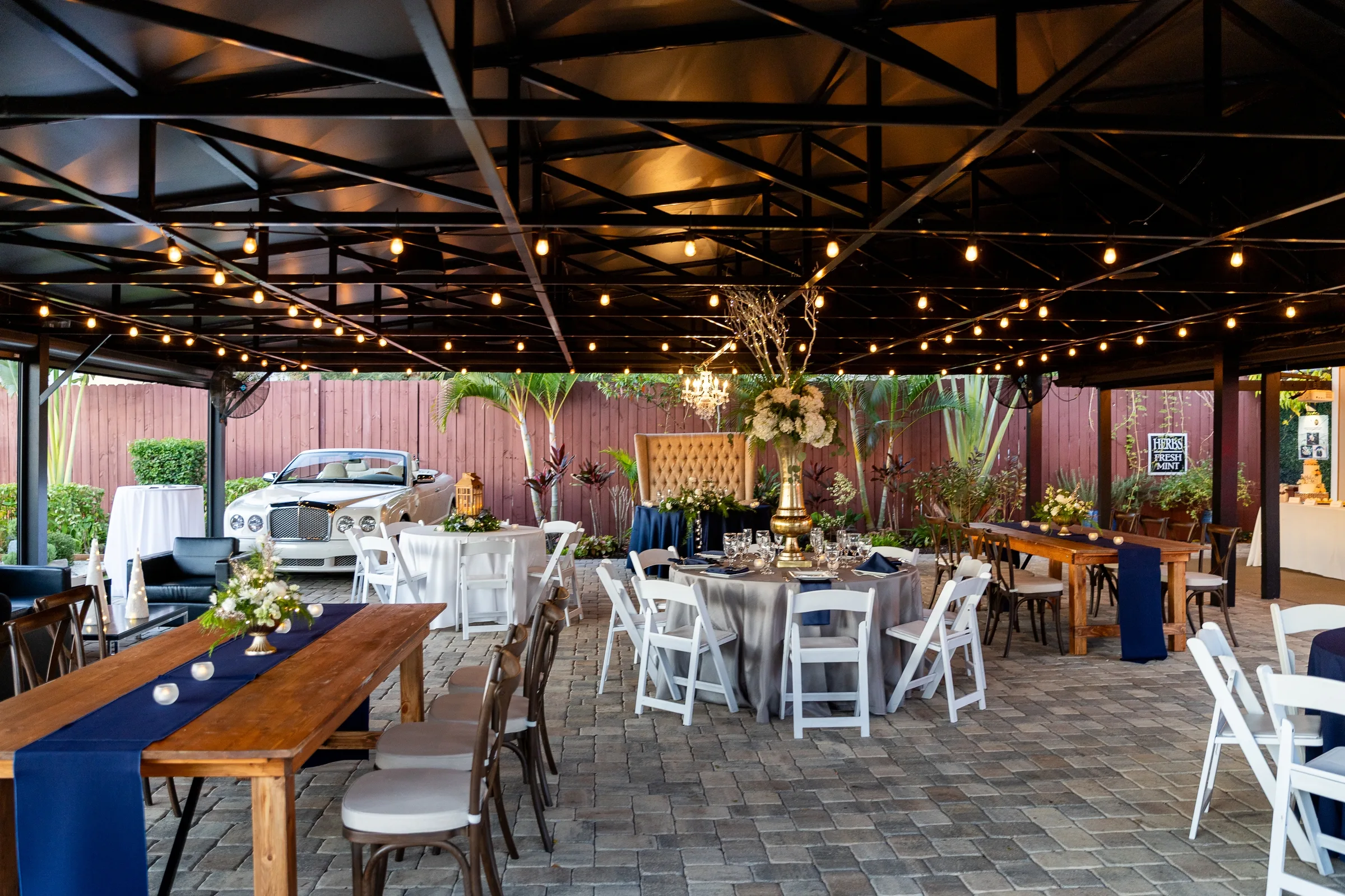 Indoor Outdoor Orlando Wedding Reception at Celebration Gardens a Botanical Garden Wedding Venue