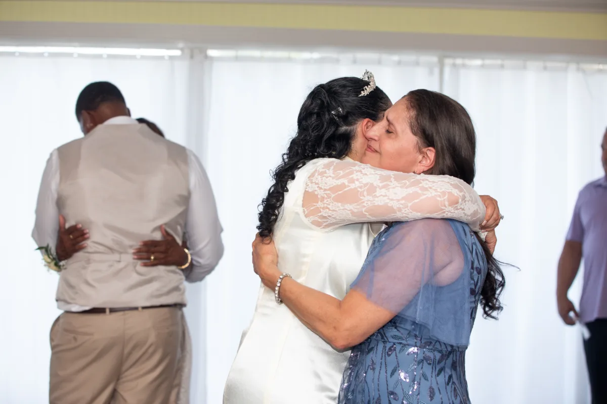 Indoor Parent Dances in the Dahlia Room at Celebration Gardens 2047 - A Charming Spring Wedding with an Extra Special Surprise Indoor Parent Dances in the Dahlia Room at Celebration Gardens 2047