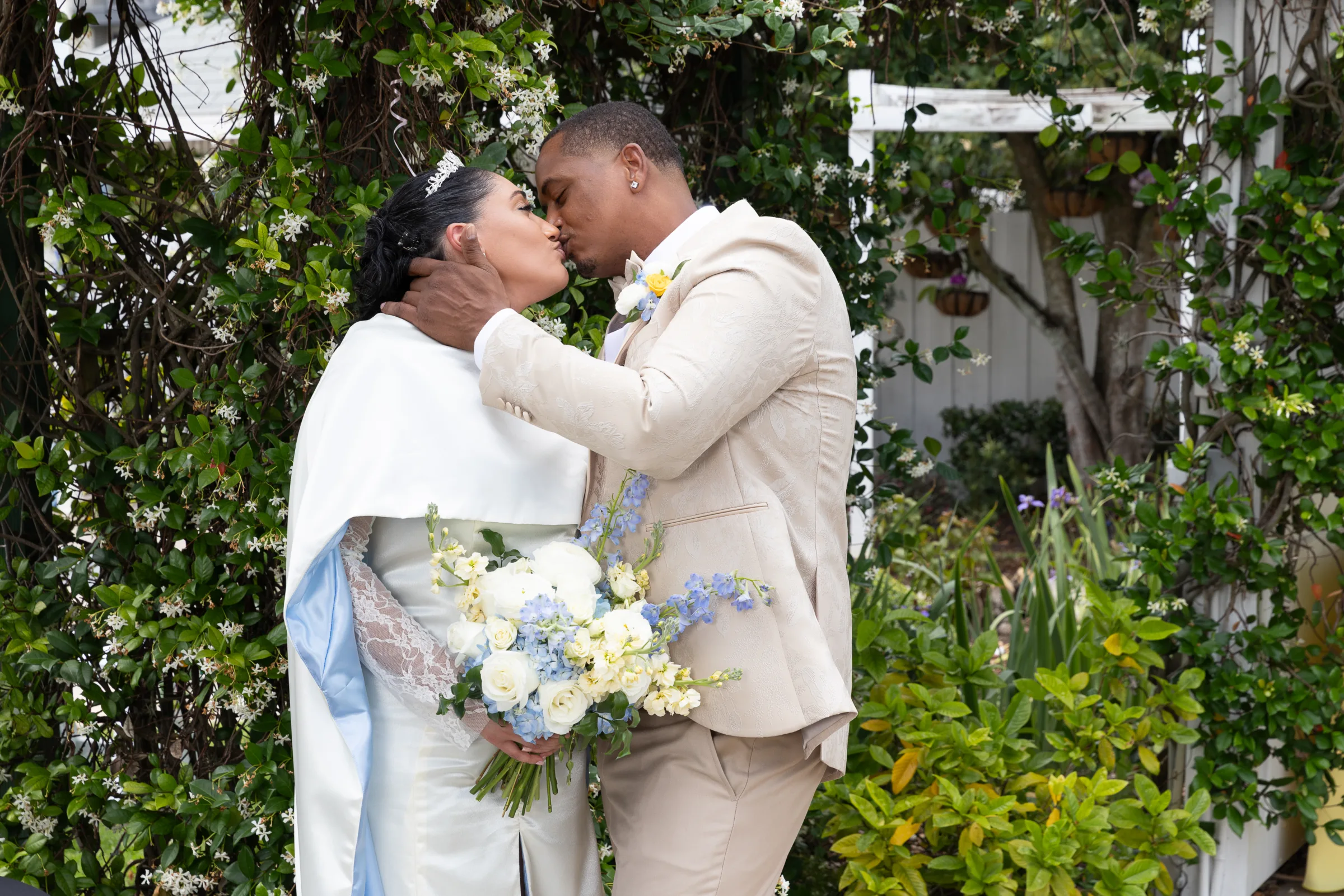 Newlywed Portraits at Celebration Gardens 1380 - A Charming Spring Wedding with an Extra Special Surprise Newlywed Portraits at Celebration Gardens 1380