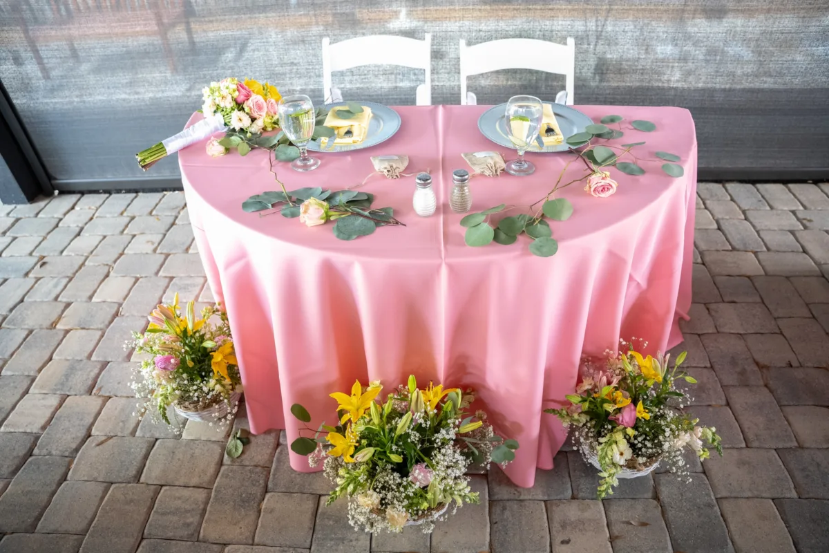 Pink Sweetheart Table Wedding Details At Celebration Gardens Orlando - Often Overlooked Wedding Details You Don’t Want to Miss Pink Sweetheart Table Wedding Details At Celebration Gardens Orlando